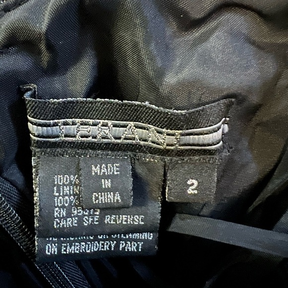 Stunning Gunmetal Gray Gown Embellished: Terani Mermaid Dress, Size 2 - Picture 15 of 17